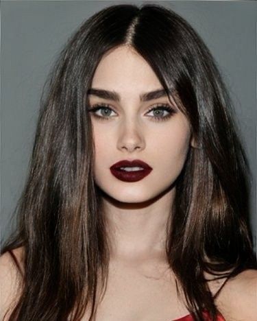 Dark Red Lipstick Makeup Look, Dark Red Lipstick Makeup, Vamp Aesthetic, Vamp Makeup, School Beauty, Vampy Makeup, Maquillage On Fleek, Ethereal Makeup