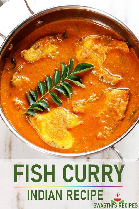 Fish Recipes With Coconut Milk, Best Fish Curry Recipe, Indian Fish Curry, Indian Fish Recipes, Fish Curry Indian, How To Make Fish, Fish Curry Recipe, Curry Recipes Indian, Easy Fish Recipes