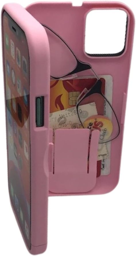 Amazon.com: EYN All in Case iPhone 11/XR Wallet Case - Card Holder - with Mirror and Adjustable Strap - Pink : Cell Phones & Accessories Phone Case With Mirror, Phone Case Amazon, Amazon Phone Cases, Phone Case With Card Holder, Phone Case Holder, Card Holder Phone Case, Girl Phone Cases, Case Iphone 11, Pink Phone Cases