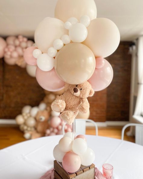 We Can Barely Wait Cake Pink, Barely Wait Baby Shower Theme Girl, Pink Teddy Bear Baby Shower Theme, We Can Bearly Wait Baby Shower Decor, Girl Bear Baby Shower Theme, We Can Bearly Wait Baby Shower Theme Girl, Pink Teddy Bear Baby Shower Ideas, Teddy Bear Baby Shower Theme Girl, Baby Shower Tables