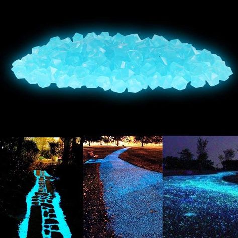 Glow In The Dark Stones, Swimming Pool Decorations, Garden Pebbles, River Rock Stone, Glow Rock, Tattoo Plant, Glow Stones, Decorative Pebbles, Diy Projektit