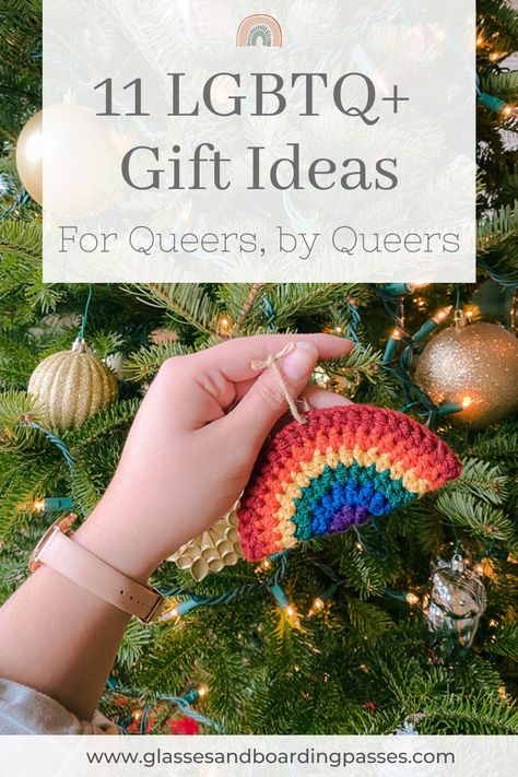 Gifts For Queer Friends, Queer Anniversary Gifts, Diy Small Birthday Gifts, Lgbtq Gift Ideas, Crochet Gift Ideas For Girlfriend, Gifts For Gays, Lesbian Christmas Gifts, Crochet Gift For Girlfriend, Sapphic Gift Ideas