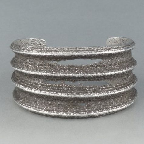 Charles Loloma Silver Tufa Cast Cuff, c.1960 Charles Loloma, Tufa Casting, Gallery Aesthetic, Silversmith Jewellery, Vintage Native American Jewelry, Volcanic Rock, Bold Jewelry, Modern Mid Century, Native Jewelry