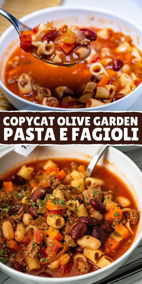 Copycat Olive Garden Pasta e Fagioli Ww Pasta Fagioli Soup, Recipes Using Olive Garden Italian Dressing, Copycat Olive Garden Pasta Fagioli, Olive Garden Pasta Fagioli Recipe, Copycat Olive Garden Pasta, Olive Garden Pasta Fagioli, Pasta Fagioli Soup Recipe, Olive Garden Pasta, Garden Pasta