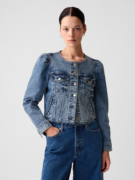 Quilted Denim Jacket, Ladies Denim Jacket, Quilted Denim, Ladies Denim, Denim Jacket Fashion, 2024 Style, Fall Clothes, Cropped Denim Jacket, Denim Jacket Women