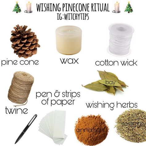 Tips for Witches Everywhere! ✨ on Instagram: “I love this tradition for Yule & the New Year! I made these for my Yule Spell Box for my shop @thecrowscauldron ✨🎄 After I make mine I hang…” Pinecone Spells, Pinecones In Witchcraft, Yule Wishing Pine Cone, Pine Cone Witchcraft, Yule Pinecone Wish, Pinecone Witchcraft, Yule Gifts Diy, Diy Yule Gifts, Winter Solstice Crafts