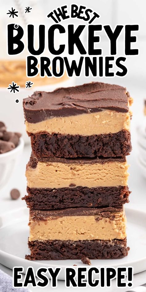 Grad Desserts, Buckeye Brownies Recipe, Boxed Brownie Recipes, Buckeye Brownies, Strawberry Ideas, Cherry Desserts, Dessert Bar Recipe, Lost 100 Pounds, Brownie Ingredients