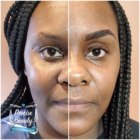 Eyebrows before and after  tattoo Before And After Eyebrows, Before And After Tattoo, Permanent Brows, After Tattoo, Permanent Makeup Studio, Eyebrow Before And After, Tattoo Eyebrows, Lip Blushing, Kimberly Moore