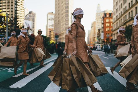 Aaron Weiss Photography - #blindnyc (blind consumerism in NYC) created by... Sustainable Fashion Photography, Princess And The Pea, Everything And Nothing, Fashion Project, A Level Art, Mood Board Fashion, Denim Bag, Fashion Shoot, Global Fashion