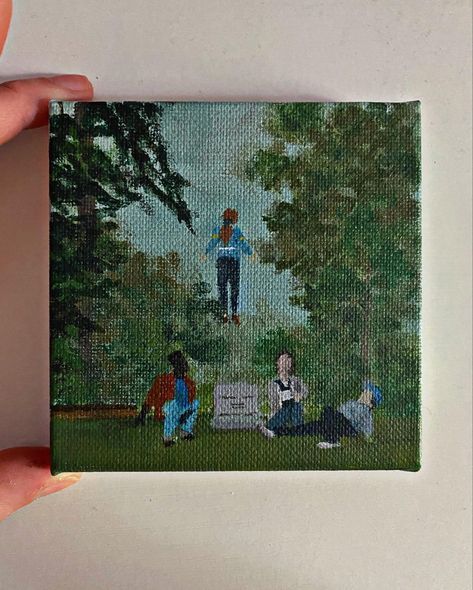 Stranger Things Painting Ideas On Canvas, Stranger Things Canvas Painting, Stranger Things Painting, Stranger Things Wall, Dark Art Paintings, Stranger Things Art, Easy Canvas Art, Artist Palette, Canvas Painting Designs