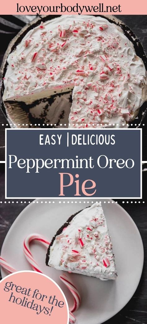 This White Chocolate Oreo Peppermint Oreo Pie is the perfect holiday dessert with a delicious flavor everyone is sure to love! @spreadphilly #oreopie #whitechocolate Peppermint Desserts Christmas, Peppermint Pie Recipe, Peppermint Pie, Oreo Delight, White Chocolate Oreos, Peppermint Dessert, Oreo Pie, White Chocolate Peppermint, Oreo Cream