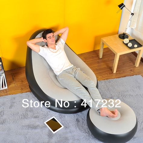 Cheap Inflatable Sofa with footrest, Inflatable Chair With Electric Pump on AliExpress.com. $40.80 Unusual Gadgets, Inflatable Sofa Bed, Car Mattress, Air Chair, Inflatable Furniture, Inflatable Lounger, Modular Housing, Awesome Inventions, Inflatable Chair