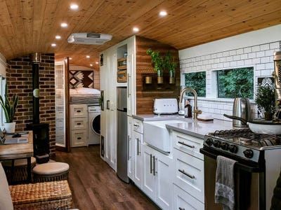 Diy Dream Home, Converted School Bus, Old School Bus, Bus House, Tiny House Listings, Camper Renovation, Tiny Houses For Sale, House Doors, Tiny House On Wheels