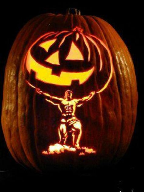 Bodybuilding Pumpkin Halloween Pumpkins Carvings Designs, Pumkin Carving, Amazing Pumpkin Carving, Pumpkin Contest, Pumpkin Carving Designs, Giant Pumpkin, Pumpkin Carving Ideas, Pumpkin Carving Patterns, Pumpkin Carvings Stencils