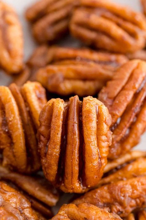 These spiced pecans have everything you want in a spiced nut. They are sweet, crunchy, spicy, and unbelievably addicting. Spice Pecans Recipe, Sweet And Spicy Nuts Recipe Pioneer Woman, Spicy Pecans Recipe Cayenne Peppers, Spicy Pecans Recipe Holidays, Pecan Recipes Savory, Savory Pecans Recipes, Spice Nuts Recipe, Spicy Roasted Pecans, Spiced Pecans Recipe