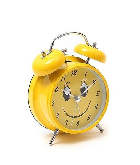 Smiley Emoji, Yellow Aesthetic, India Post, Air Mail, Battery Operated, Dhl Express, Alarm Clock, Yellow Color, Round Shape