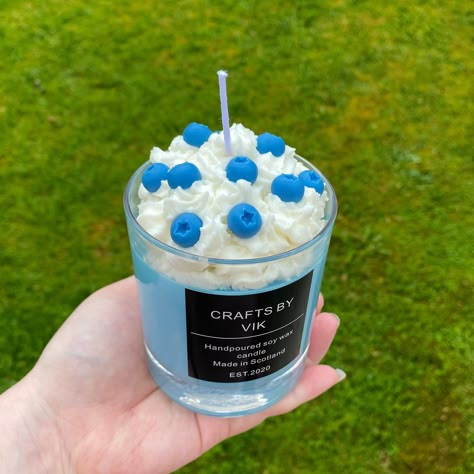 Blueberry Candle, Fun Candles, Jelly Candles, Lilin Aroma, Dessert Candle, Fruit Candles, Candle Obsession, Homemade Scented Candles, Sweet Candles