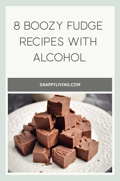 Recipes With Alcohol, Boozy Fudge, Pistachio Fudge Recipe, Coffee Fudge, Baileys Fudge, Christmas Candy Homemade, Boozy Chocolate, Easy Fudge, Homemade Fudge Recipes