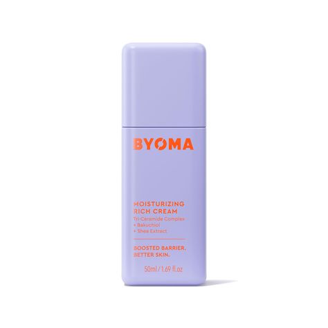 Byoma Moisturizer Rich Cream, Rainbow Skincare, Byoma Moisturizing, Purple Skincare, Byoma Skincare, Fragrance Free Skin Care, Beauty Wishlist, Sephora Skin Care, Drawing Accessories