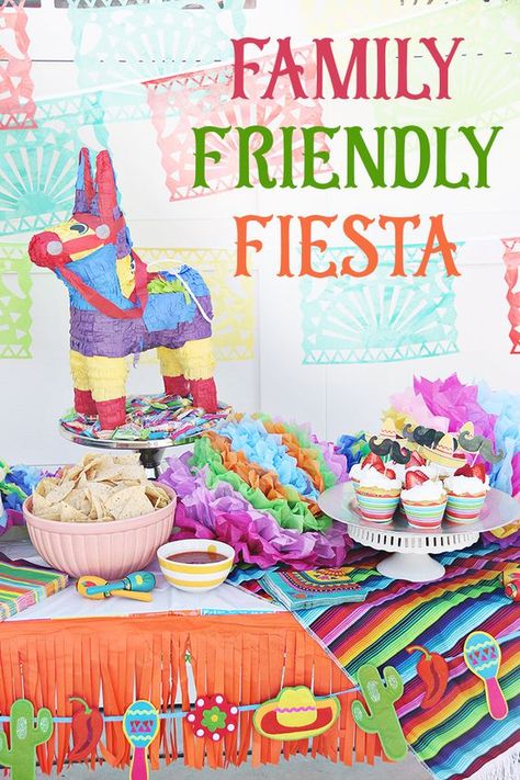 Family Friendly Fiesta - A fun Cinco de Mayo Party! Everything you need for a fun class party or family event. Recipes, kids activities, kids crafts, decor, and more! Fiesta Games, Princess Party Games, Graduation Party Games, Mexican Fiesta Party, Fiesta Birthday Party, Fiesta Theme Party, Fiesta Theme, Party Planning Ideas, Celebrate Good Times