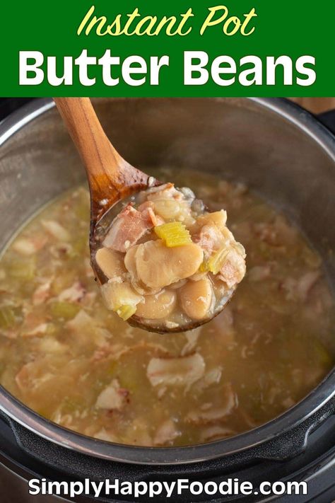 Large Lima Beans Instant Pot, Lima Beans In Instant Pot, Lima Beans Instant Pot, Instant Pot Butter Beans, White Beans Instant Pot, Southern White Beans Recipe, Instant Pot Lima Beans, Lima Beans Recipe Southern, Cooking Lima Beans