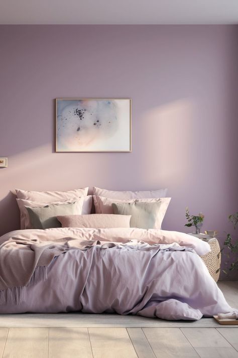 Elevate your bedroom oasis and Immerse yourself in our dusty purple Fields of Heather. Colour taken from the Popular Colours Collection and can be mixed into any of our paint finishes in your local Fleetwood stockist x Get the look ⤵️ 🎨: Fields Of Heather 125 Dusty Purple Bedroom, Bedroom For Couples, Purple Girls Bedroom, Lavender Bedroom, Bedrooms For Couples, Girls Bedroom Colors, Purple Bedroom, Bedroom Oasis, Purple Rooms