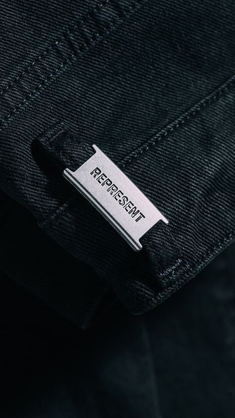 NEW at FEATURE: Represent 🔥 Represent accurately combines luxury aesthetic with graphic immediacy, emphasizing the brand as a powerhouse of British fashion. Represent is available now at our Chinatown location + online. Shop now: https://feature.com/collections/represent Jeans Branding Design, Clothing Tag Ideas, Menswear Branding, Clothing Brand Logo Design Ideas, Clothing Brand Branding, Luxury Fashion Branding, Represent Clothing, Clothing Labels Design, Hang Tags Clothing