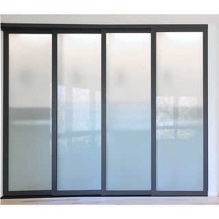 THE SLIDING DOOR COMPANY 3 Panel, Sliding Closet Doors, Frosted Glass, Aluminum Frame on triple track. - Bed Bath & Beyond - 38007418 Sliding Door Company, Sliding Closet, Sliding Closet Doors, Door Company, Closet Doors, Sliding Door, Aluminum Frame, Frosted Glass, Sliding Doors