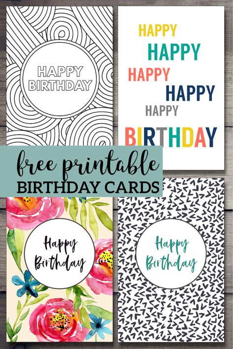 Free Printable Birthday Cards. Happy birthday greeting cards for a boy, girl, kids or adults. Floral, color in, simple colorful, and pattern. #papertraildesign #Birthday #birhtdaycard #happybirthday #happybirthdaycard #birthdays #birthdaycards #DIYbirthdaycard #easybirthdaycard #freebirthdaycard #freeprintable Hbd Card, Birthday Greetings For Kids, Happy Birthday Free Printable, Printable Birthday Cards, Regalos Ideas, Happy Birthday Free, Free Printable Birthday Cards, Happy Birthday Cards Printable, Free Birthday Card