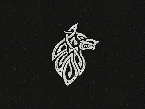 Celtic Knot Wolf Tattoo, Norse Wolf Design, Wolf Coat Of Arms, Celtic Wolf Design, Fenrir Altar, Viking Wolf Design, Norse Wolf Tattoo, Viking Wolf Tattoo, Norse Embroidery