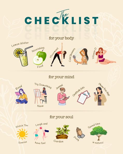 Self Nourishment, Self Enhancement, Self Checklist, Appetite Enhancer, Weight Gain Supplements, Body Mind Soul, Free Homeschool Printables, Weight Gainer, Gratitude List