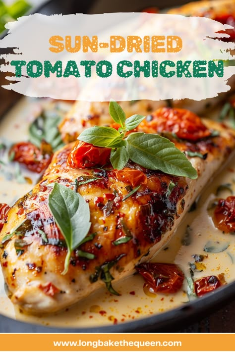 Sundried Tomato Chicken, Comforting Dinner, Tomato Chicken, Chicken Skillet, Italian Herbs, Sun Dried Tomatoes, Skillet Meals, Favorite Side Dish, Tomato Recipes