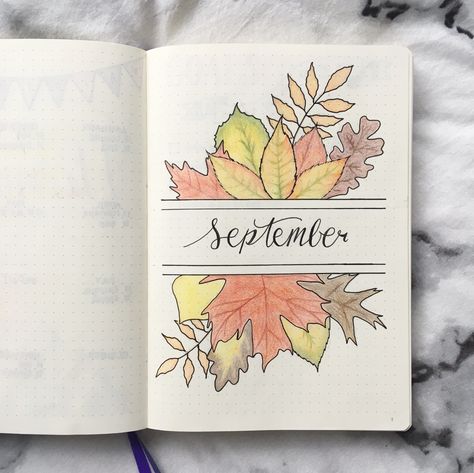 The title page for September in my bullet journal, inspired by a pin I found on here Doodle Bullet Journal, Bullet Journal Mood Tracker, Bullet Journal August, Bullet Journal September, Bullet Journal October, Journal January, Bullet Journal Month, Bullet Journal Page, January Bullet Journal