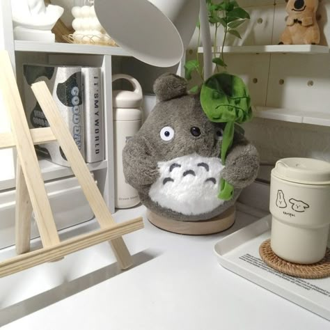 Cartoon Sleeping, Totoro Plush, Lotus Leaf, Room Setup, Cute Room Decor, Cozy Room, Girlfriend Gift, Room Inspiration Bedroom, Room Ideas Bedroom