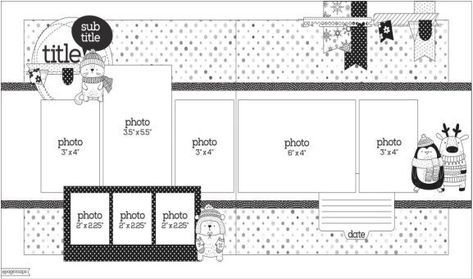 Sketch - 2024 Pagemaps double layout - Project Idea - Scrapbook.com Pagemaps Scrapbook Pages, Double Page Scrapbook Layouts Sketches, Double Page Scrapbook Layouts, Month In Review, Scrapbooking Templates, Scrapbooking Sketches, 12x12 Scrapbook Layouts, Page Maps, Simple Scrapbook