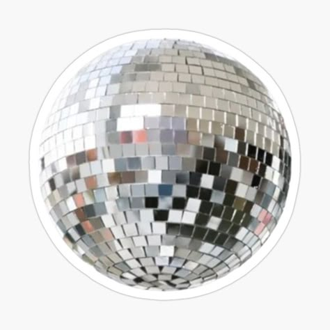 Get my art printed on awesome products. Support me at Redbubble #RBandME: https://www.redbubble.com/i/sticker/Disco-Ball-by-SAVAGEwav/161972197.EJUG5?asc=u Objet Aesthetic, New Years Stickers, Laptop Stickers Ideas, Disco Stickers, Disco Ball Sticker, Macbook Icon, Disco Ball Png, New Year Stickers, Snapchat Stickers