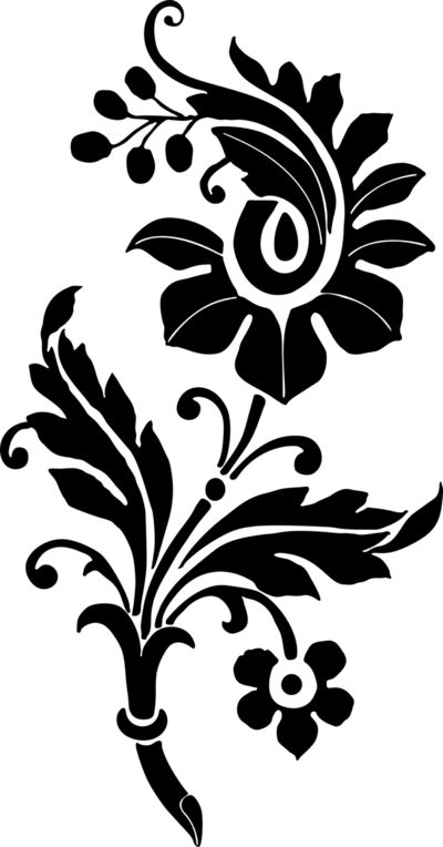 Floral Motif - Free vector clip art image.#BlackAndWhite, #ClipArt, #Flora, #Floral, #Flower, #Free, #Motifs, #Plant, #Plants, #PublicDomain, #SVG, #Silhouette, #VectorImage Vector Motifs, Bird Silhouette Art, Floral Silhouette, Flower Silhouette, Bird Silhouette, Svg Silhouette, Silhouette Art, Svg Free, Silhouette Svg