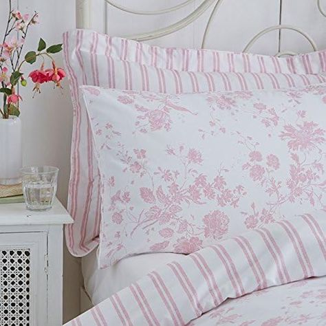 Pink Duvet Set, Street Room, Bedroom Products, Toile Design, Pink Duvet, King Duvet Set, Reversible Bedding, Pink Duvet Cover, Floral Duvet Cover