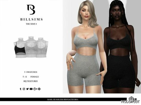 Download Marl Seamless RIB Racer BRA & Shorts SET for Sims 4 at ModsHost NOW! This bra and shorts feature a marl ribbed material with a seamless design and a racer style! Female, Teen-Elder Custom Shadow Map HQ Mod Compatible Sleepwear 5 Swatches CAS Thumbnails Included Type: Tops #sims #sims4cc #clothing #teen #videogames #gaming #female Sims 4 Loungewear, Mimi Dress, Free Sims 4, Free Sims, Best Mods, Family Christmas Pajamas, Sims 4 Clothing, Sims 4 Mods, Christmas Pajamas