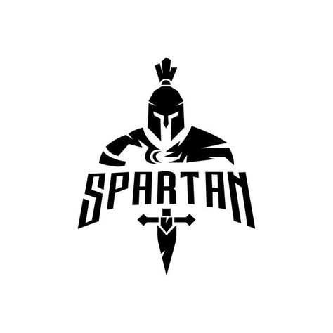 Spartan logo | Premium Vector #Freepik #vector #business #design #sport #retro Gladiator Logo Design, Spartan Illustration, Hero Logo Design, Knight Logo Design, Spartan Logo Design, Warrior Logo Design, Spartan Helmet Logo, Football Team Logo Design, Sparta Logo