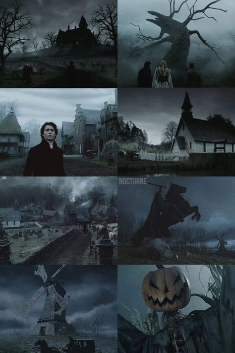 Sleepy Hollow Fanart Tim Burton, Sleepy Hollow Aesthetic Wallpaper, Sleepy Hollow Wallpaper, Sleepy Hollow Johnny Depp, Sleepy Hollow Movie, Sleepy Hollow Tim Burton, Tim Burton Tattoo, Tim Burton Characters, The Legend Of Sleepy Hollow