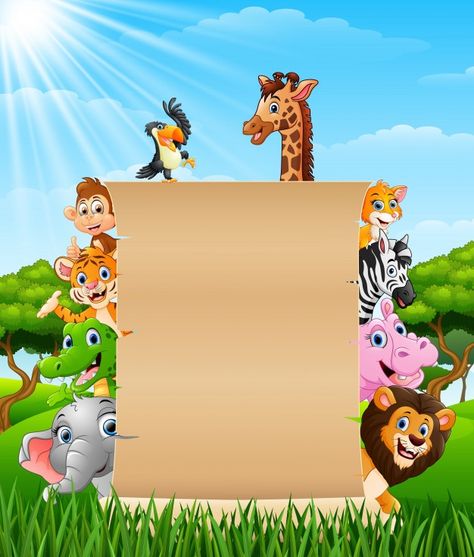 Safari Birthday Party Decorations, Vector Animals, Jungle Theme Birthday Party, Animal Theme Birthday, Safari Animals Birthday, Event Poster Template, Wild Birthday Party, Jungle Theme Birthday, School Wall Art