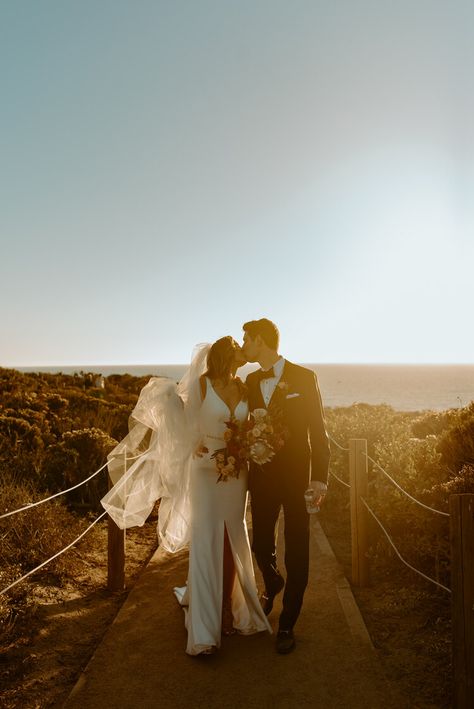 Wedding Pictures Beach, Airbnb Elopement, Cliff Wedding, Matador Beach, El Matador Beach, Groom Photoshoot, Intimate Ceremony, Sand Sea, National Park Wedding