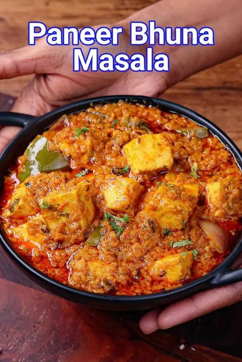 Paneer Bhuna Masala Recipe | Dhaba Style Paneer Masala Curry Paneer Snacks, Fried Paneer, Idli Chutney, Paneer Curry Recipes, Chutney Sandwich, Paneer Masala Recipe, Paneer Masala, Paneer Dishes, Hebbar's Kitchen