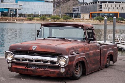 Air ride 1957 Ford F 100 custom truck 57 Ford F100, 1957 Ford Truck, 1957 Ford F100, F100 Restomod, Custom Trucks For Sale, Custom Truck Parts, Slammed Trucks, Truck Videos For Kids, Custom Lifted Trucks