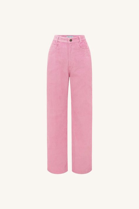 Colourful Corduroy | Women's Jackets, Pants & Hats | ROWIE The Label Cord Jeans, Crop Jumper, Peony Pink, Knit Crop, Corduroy Pants, Straight Cut, The Label, Straight Leg Jeans, Color Pop