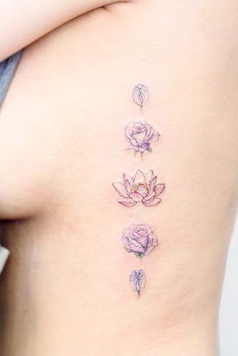 Best Lotus Flower Tattoo Ideas To Express Yourself ★ Delicate Flower Tattoo, Water Lily Tattoos, Purple Tattoos, Stylish Tattoo, Tattoo Zeichnungen, Delicate Tattoo, Lily Tattoo, Pattern Tattoo, Flower Tattoo Designs