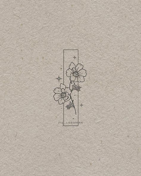 Bio Drawing, Small Dope Tattoos, Bloom Tattoo, Small Quote Tattoos, Cute Little Tattoos, Small Tattoo Designs, Aesthetic Tattoo, August 25, Design Flower