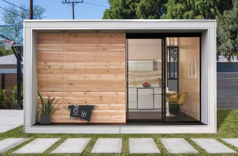 Check out our list of 12 amazing prefab tiny houses for sale! You are going to love these prefab tiny homes. Whether you prefer a loft, cottage, log cabin or something super modern, our list will show you some of the most amazing options on the market now for prefab tiny homes. Take a look and see how you can start making your tiny house dreams a reality! #tinyhomes #tinyhousemovement #tinyhouse #tinyhouseonwheels #prefabtinyhome #prefab Pre Fab Tiny House, Tiny House Company, Prefab Buildings, Prefab Cabins, A Small House, Accessory Dwelling Unit, Backyard Office, Modern Tiny House, Garden Office