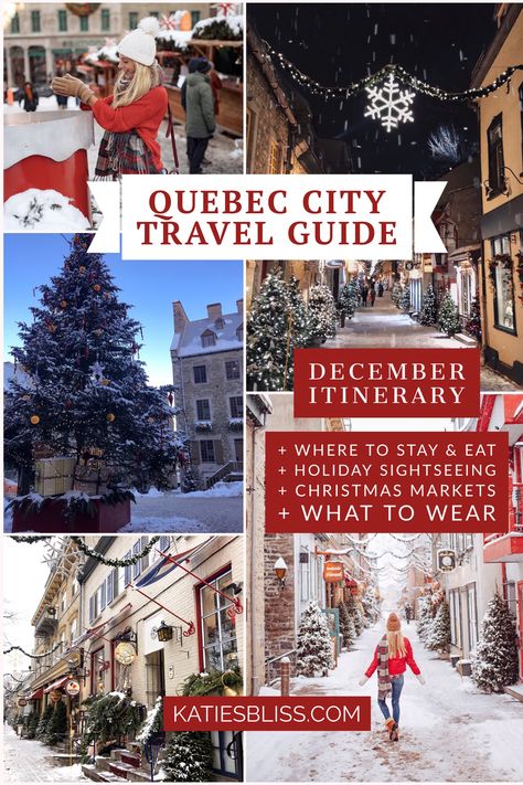 Quebec City December Travel Guide Quebec City At Christmas, Quebec City In December, Quebec City In November, Christmas In Quebec, Quebec At Christmas, Montreal Canada Christmas, Christmas In Quebec City, Quebec City In Winter, Old Quebec City Winter